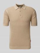 JOOP! Jeans Slim Fit Poloshirt mit Polokragen in Beige, Größe S