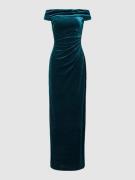 Christian Berg Cocktail Abendkleid mit Effektgarn in Dunkelgruen Melan...