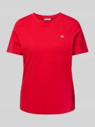 Tommy Hilfiger T-Shirt aus reiner Baumwolle in Rot, Größe L