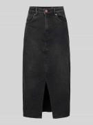 Vero Moda Midi-Jeansrock aus Baumwoll-Mix Modell 'VERI' in Black, Größ...
