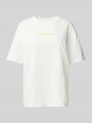 Marc O'Polo Denim Oversized T-Shirt mit Label-Print in Weiss, Größe M
