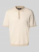 Cinque Regular Fit Poloshirt mit Strukturmuster Modell 'FLAVIN' in Bei...