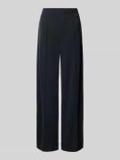 Esprit Wide Leg Stoffhose mit fixierten Bügelfalten in Black, Größe XX...