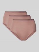 Sloggi High Waist Pants mit Label-Print in Mud, Größe M