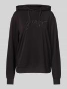 Guess Oversized Hoodie mit Tunnelzug Modell 'LUCIA' in Black, Größe M
