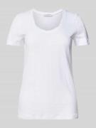 Marc O'Polo Shaped Fit T-Shirt aus reiner Baumwolle in Weiss, Größe L