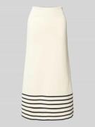 Rich & Royal Midirock mit elastischem Bund in Offwhite, Größe XS
