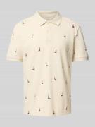 Gant Regular Fit Poloshirt mit Motiv-Stitching in Offwhite, Größe 5XL
