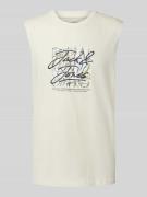 Jack & Jones Tanktop mit Label-Print Modell 'SPLIT' in Beige, Größe L
