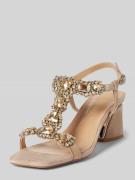 ALMA EN PENA Sandalette mit Ziersteinbesatz in Beige, Größe 36