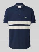 Lacoste Classic Fit Poloshirt mit Label-Stitching in Blau, Größe M