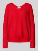 MOS MOSH Strickpullover mit V-Ausschnitt Modell 'THORA' in Rot, Größe ...