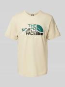 The North Face T-Shirt mit Label-Print Modell 'MOUNTAIN LINE' in Beige...