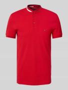 Tommy Hilfiger Slim Fit Poloshirt mit Stehkragen Modell 'MAO' in Rot, ...