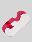HUGO Füßlinge mit Label-Print im 2er-Pack in Pink, Größe 35-38