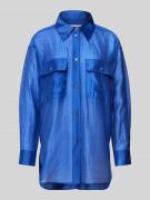 Marc O'Polo Oversized Bluse aus Lyocell-Mix in Royal, Größe 40