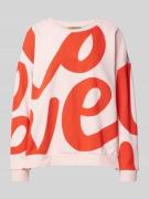 Smith and Soul Oversized Sweatshirt mit Label-Print in Rosa, Größe L