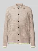 Scotch & Soda Cardigan mit Lochmuster in Hellgrau, Größe L
