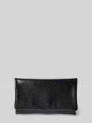 Abro Clutch mit Reißverschlussfach innen in Metallic Black, Größe 1