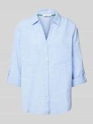 Tom Tailor Loose Fit Hemdbluse aus reiner Baumwolle mit Knopfleiste in...