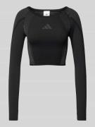 ADIDAS SPORTSWEAR Cropped Longsleeve mit Label-Print in Black, Größe L