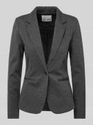 ICHI Slim Fit Blazer mit Paspeltaschen Modell 'KATE' in Dunkelgrau, Gr...