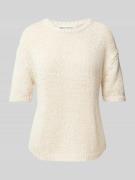 Marc O'Polo Loose Fit Strickpullover mit kurzem Arm in Ecru, Größe XS