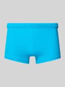 HOM Slim Fit Badeshorts mit Label-Patch Modell 'SEA LIFE' in Tuerkis, ...