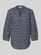 Brax Regular Fit Bluse mit V-Ausschnitt Modell 'STYLE.Velia' in Marine...