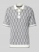 Jack & Jones Poloshirt in Strick-Optik Modell 'CODY' in Dunkelblau, Gr...