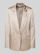 Jake*s Cocktail Blazer mit Paspeltaschen in Metallic Beige Melange, Gr...