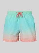 MCNEAL Relaxed Fit Badeshorts mit Logo-Stitching in Lind, Größe XL