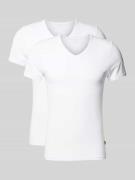 JOOP! Collection T-Shirt mit V-Ausschnitt im 2er-Pack in Weiss, Größe ...