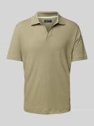 Marc O'Polo Regular Fit Poloshirt aus Baumwoll-Leinen-Mix in Mint, Grö...
