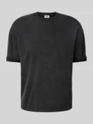 Drykorn T-Shirt mit geripptem Rundhalsausschnitt Modell 'NOLIEN' in Mi...