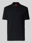 HUGO Regular Fit Poloshirt mit Label-Patch Modell 'Dekok' in Black, Gr...