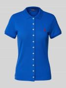 Polo Ralph Lauren Poloshirt mit Label-Stitching in Royal, Größe XS