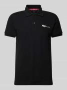 Alpha Industries Regular Fit Poloshirt mit Label-Print in Black, Größe...