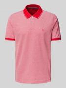 Fynch-Hatton Regular Fit Poloshirt mit Logo-Stitching in Rot, Größe 3X...