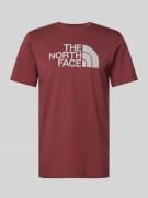 The North Face T-Shirt mit Label-Print Modell 'EASY' in Bordeaux, Größ...