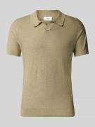 s.Oliver RED LABEL Regular Fit Poloshirt mit Flammgarnstruktur in Khak...