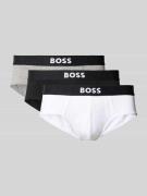 BOSS Slip mit elastischem Label-Bund im 3er-Pack in Mittelgrau Melange...
