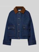 Neo Noir Jeansjacke mit aufgesetzten Pattentaschen Modell 'Vista' in D...