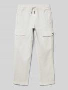 Garcia Straight Leg Cargohose mit Label-Detail in Ecru, Größe 152