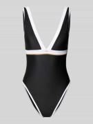 BOSS Badeanzug mit Label-Applikation Modell 'BOSS CODES' in Black, Grö...