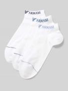 Emporio Armani Socken mit Label-Print im 3er-Pack in Weiss, Größe 39-4...