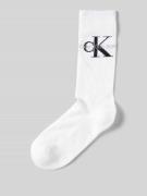 CK Calvin Klein Socken mit Label-Print in Weiss, Größe 1
