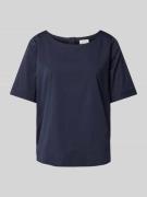 Milano Italy Regular Fit Blusenshirt mit Rundhalsausschnitt in Dunkelb...