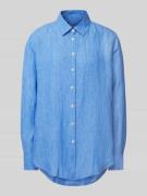 0039 Italy Regular Fit Leinenhemdbluse mit durchgehender Knopfleiste i...