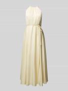 Jake*s Cocktail Cocktailkleid mit Bindegürtel in Hellgelb, Größe 40